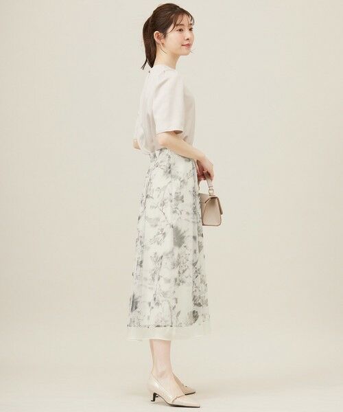 ANY SIS / エニィスィス ミニ・ひざ丈スカート | 【WEB・一部店舗限定】ハッチングフラワープリント スカート | 詳細11