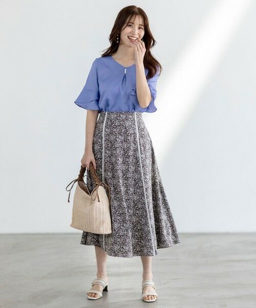 ANY SIS / エニィスィス シャツ・ブラウス | 【接触冷感・UVカット・速乾】スムージーポリエステル フレアスリーブ ブラウス | 詳細14