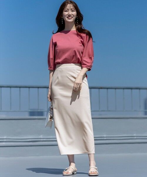 ANY SIS / エニィスィス カットソー | 【撥水・汗ジミ防止・UVケア・洗える】スーピマスムース クロップド Tシャツ | 詳細7