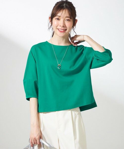 ANY SIS / エニィスィス カットソー | 【撥水・汗ジミ防止・UVケア・洗える】スーピマスムース クロップド Tシャツ | 詳細16