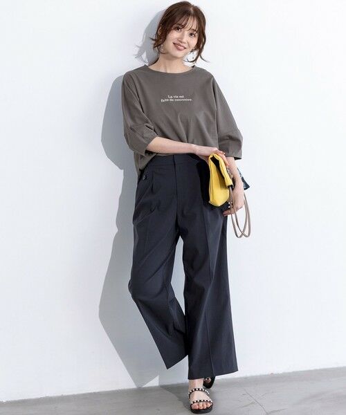 ANY SIS / エニィスィス カットソー | 【撥水・汗ジミ防止・UVケア・洗える】スーピマスムース クロップド Tシャツ | 詳細27