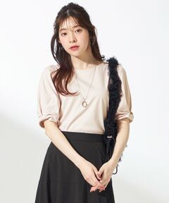 ANY SIS / エニィスィス カットソー | 【撥水・汗ジミ防止・UVケア・洗える】スーピマスムース 袖タック Tシャツ