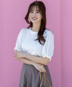 ANY SIS / エニィスィス カットソー | 【撥水・汗ジミ防止・UVケア・洗える】スーピマスムース 袖タック Tシャツ