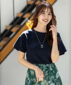 ANY SIS / エニィスィス カットソー | 【前後着用・UVケア・洗える】2WAYジョーゼットジャージーフリル カットソー