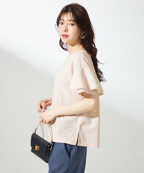 ANY SIS / エニィスィス カットソー | 【前後着用・UVケア・洗える】2WAYジョーゼットジャージーフリル カットソー | 詳細4