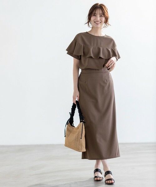 ANY SIS / エニィスィス カットソー | 【前後着用・UVケア・洗える】2WAYジョーゼットジャージーフリル カットソー | 詳細11