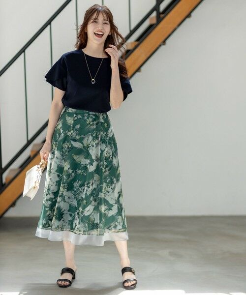 ANY SIS / エニィスィス カットソー | 【前後着用・UVケア・洗える】2WAYジョーゼットジャージーフリル カットソー | 詳細22