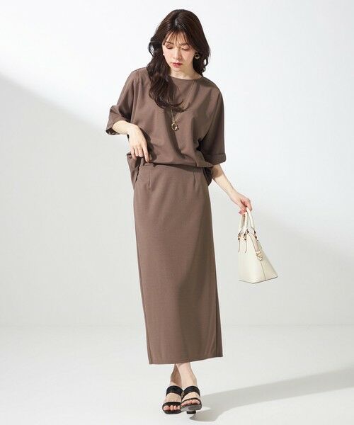 ANY SIS / エニィスィス カットソー | 【前後着用・UVケア・洗える】2WAYジョーゼットジャージードルマン カットソー | 詳細4