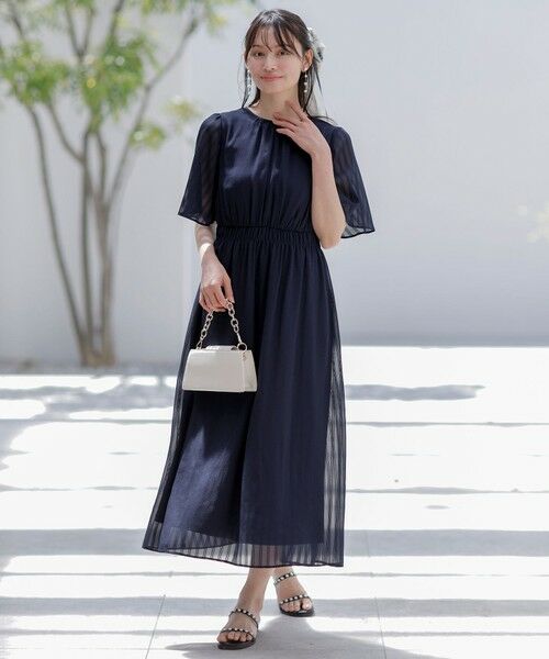 ANY SIS / エニィスィス ロング・マキシ丈ワンピース | 【洗える】シアーパターン ワンピース | 詳細6