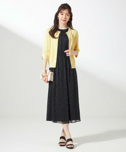 洗える】シアーパターン ワンピース （ロング・マキシ丈ワンピース