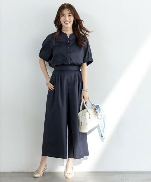 ANY SIS / エニィスィス その他パンツ | 【接触冷感・UVカット・速乾】スムージーポリエステルタックフレア パンツ | 詳細10