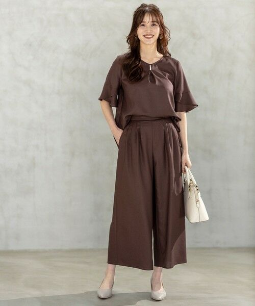 ANY SIS / エニィスィス その他パンツ | 【接触冷感・UVカット・速乾】スムージーポリエステルタックフレア パンツ | 詳細15