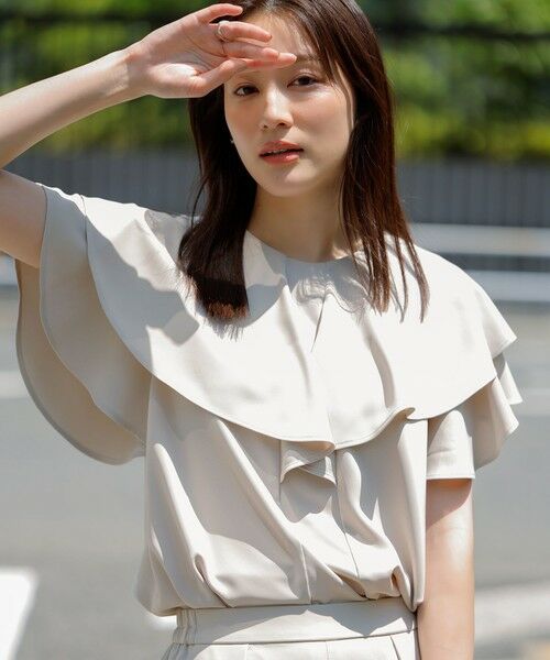 ANY SIS / エニィスィス シャツ・ブラウス | 【接触冷感・吸水速乾・UVカット】サラキレイ フリル ブラウス | 詳細2