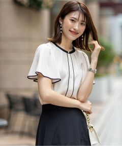 ANY SIS / エニィスィス シャツ・ブラウス | 【洗える】バイカラーフレア ブラウス