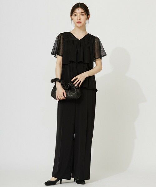 ANY SIS / エニィスィス セットアップ | 【洗える】ティアードトップス×ワイドパンツSET | 詳細1