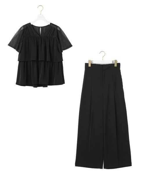 ANY SIS / エニィスィス セットアップ | 【洗える】ティアードトップス×ワイドパンツSET | 詳細4