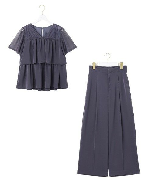 ANY SIS / エニィスィス セットアップ | 【洗える】ティアードトップス×ワイドパンツSET | 詳細7