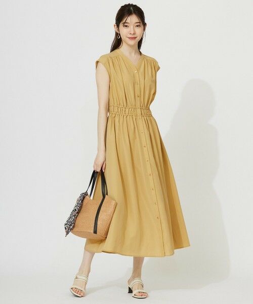 ANY SIS / エニィスィス ロング・マキシ丈ワンピース | 【洗える】フロントボタンギャザー ワンピース | 詳細4