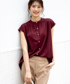 ANY SIS / エニィスィス シャツ・ブラウス | 【接触冷感・UVカット・洗える】ハイストレッチスムース2WAY ブラウス