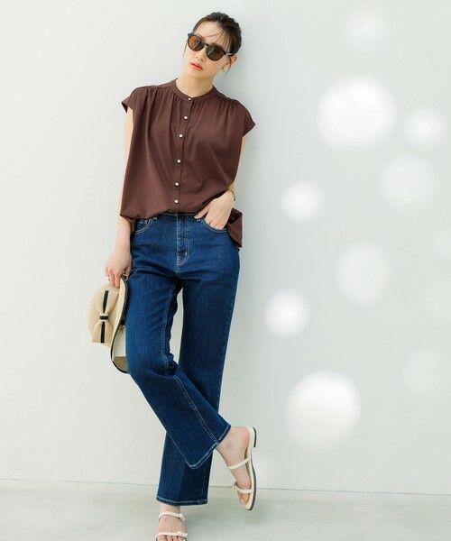 ANY SIS / エニィスィス シャツ・ブラウス | 【接触冷感・UVカット・洗える】ハイストレッチスムース2WAY ブラウス | 詳細16