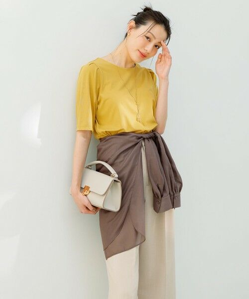 ANY SIS / エニィスィス カットソー | 【接触冷感・UVカット・洗える】ハイストレッチスムースタックスリーブ カットソー | 詳細11