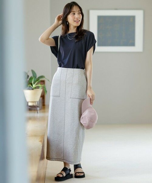 ANY SIS / エニィスィス カットソー | 【接触冷感・UVカット・洗える】ハイストレッチスムースフレンチスリーブ カットソー | 詳細10