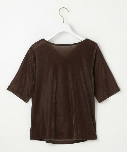 ANY SIS / エニィスィス カットソー | 【洗える】シアーベロアドレープ Tシャツ | 詳細7
