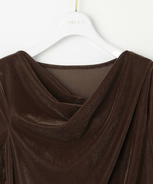 ANY SIS / エニィスィス カットソー | 【洗える】シアーベロアドレープ Tシャツ | 詳細8