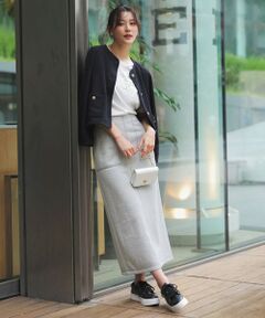 ANY SIS / エニィスィス ミニ・ひざ丈スカート | 【洗える】ラメ裏毛 スカート