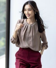 ANY SIS / エニィスィス シャツ・ブラウス | 【洗える】フロントタックバイカラー ブラウス