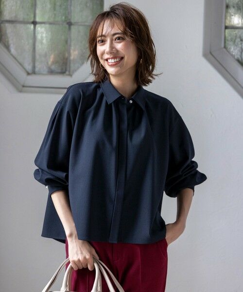 ANY SIS / エニィスィス シャツ・ブラウス | 【UVカット・アンチピリング・洗える】ウーステッドエステル シャツ | 詳細10