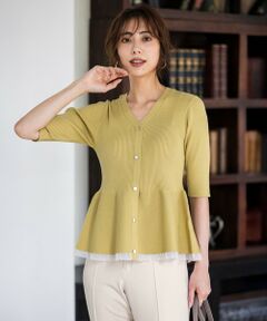 ANY SIS / エニィスィス ニット・セーター | 【洗える】シアーフリルペプラム ニット