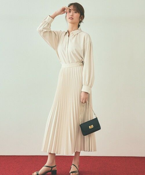 ANY SIS / エニィスィス ロング・マキシ丈スカート | 【UVカット・アンチピリング・洗える】ウーステッドエステル  プリーツスカート | 詳細2