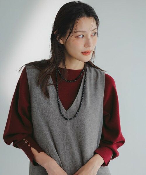 ANY SIS / エニィスィス ロング・マキシ丈スカート | ビューティサーモ2WAYストレッチ ジャンパースカート | 詳細7