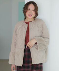 ANY SIS / エニィスィス テーラードジャケット | フェイクファーコンビキルティング アウター