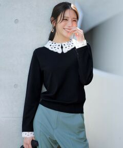 ANY SIS / エニィスィス ニット・セーター | レース襟 ニット