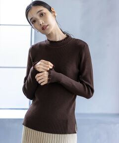 ANY SIS / エニィスィス ニット・セーター | CICA加工 フリルネック プルオーバー