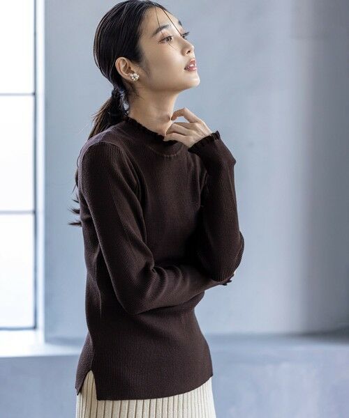 ANY SIS / エニィスィス ニット・セーター | CICA加工 フリルネック プルオーバー | 詳細14