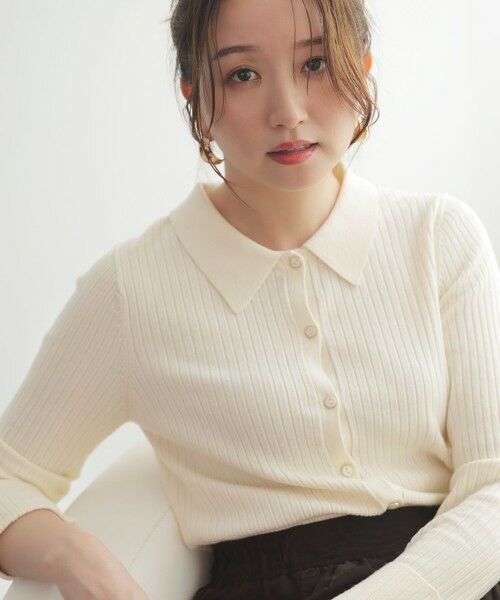 ANY SIS / エニィスィス ニット・セーター | CICA加工 襟デザイン ニット | 詳細1