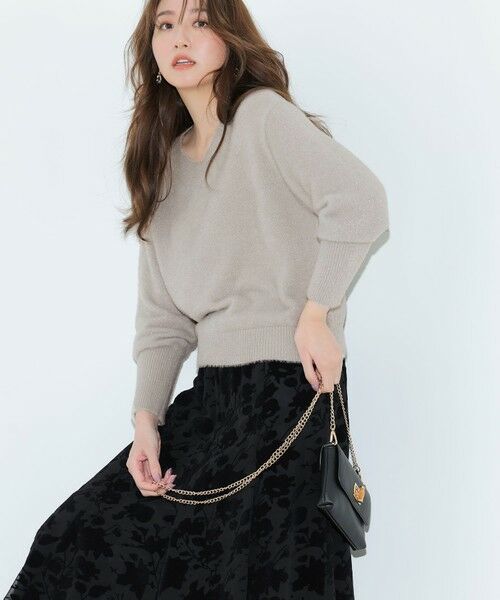 ANY SIS / エニィスィス セットアップ | 【2SET】フェザー ニット × フロッキー スカート | 詳細12