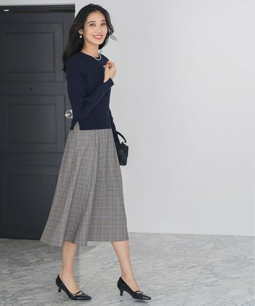 ANY SIS / エニィスィス ロング・マキシ丈ワンピース | ドッキングニット ワンピース | 詳細7