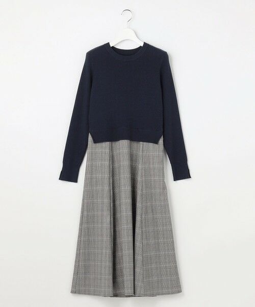 ANY SIS / エニィスィス ロング・マキシ丈ワンピース | ドッキングニット ワンピース | 詳細9