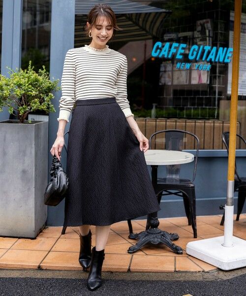 ANY SIS / エニィスィス ミニ・ひざ丈スカート | ジャカードフレア スカート | 詳細1