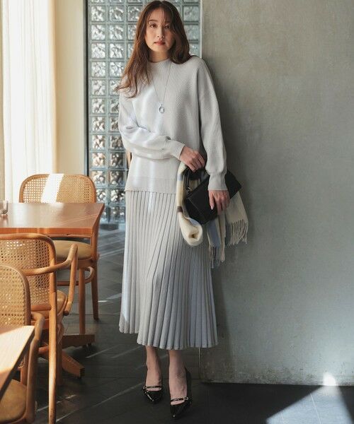 ANY SIS / エニィスィス ミニ・ひざ丈スカート | CICA加工 ニット フレア スカート | 詳細2