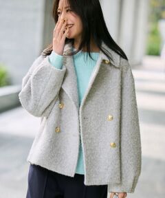 ANY SIS / エニィスィス ピーコート | 【2WAY】ブークレーシャギーラメ アウター