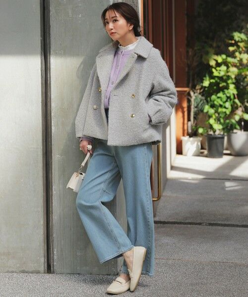 ANY SIS / エニィスィス ピーコート | 【2WAY】ブークレーシャギーラメ アウター | 詳細3