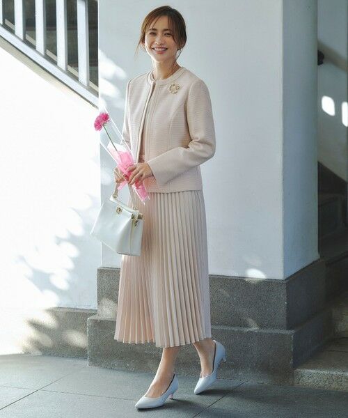 ANY SIS / エニィスィス ノーカラージャケット | リップルボーダーストレッチ ジャケット | 詳細15