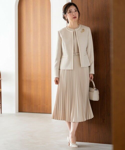 ANY SIS / エニィスィス ノーカラージャケット | リップルボーダーストレッチ ジャケット | 詳細15