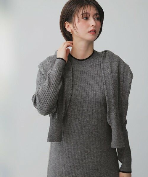 ANY SIS / エニィスィス ミニ丈・ひざ丈ワンピース | 【2SET】ニット ボレロ × ワンピース セット | 詳細5