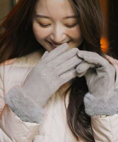 ANY SIS / エニィスィス 手袋 | シャインストーン グローブ